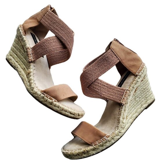 Steven By Steve Madden Espadrille Wedge Tan Color Sandal 7.5 - Picture 3 of 15
